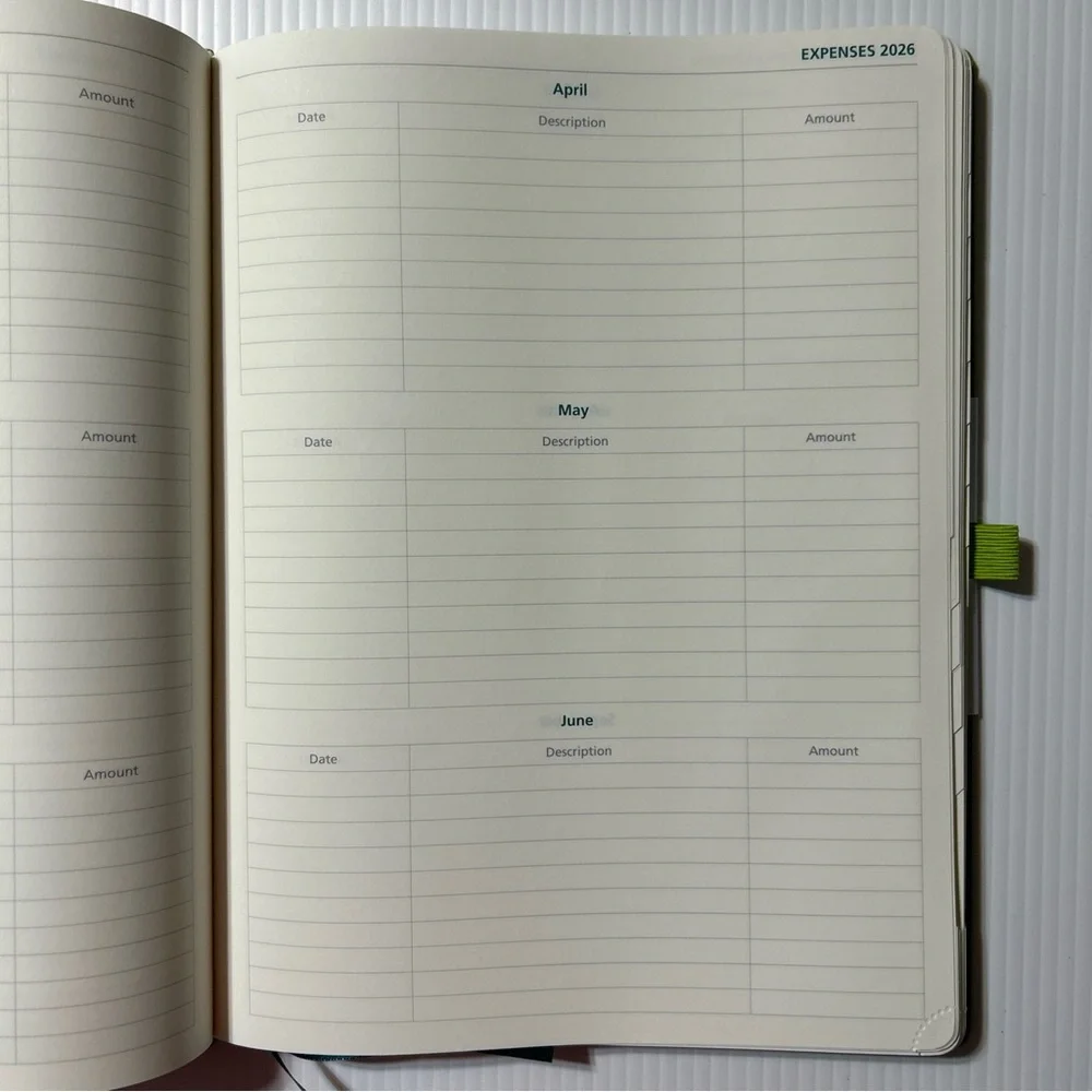 2026 2025 Bezend Planner Calendar NEW Green Letter Size 8.5